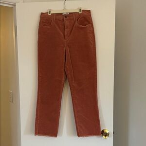 LOFT Rust Straight Leg Corduroy Jeans
